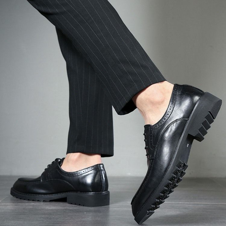 Simples Lace-up Redondo Toe Masculino Oxfords
