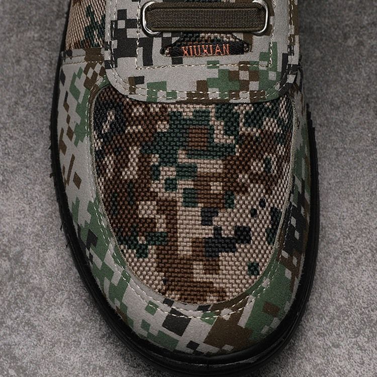 Camuflagem Decotado Superior Com Bico Redondo E Tênis Masculino