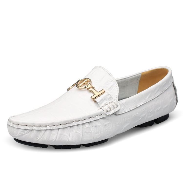 Mocassins De Lantejoula Redondo Toe Masculino