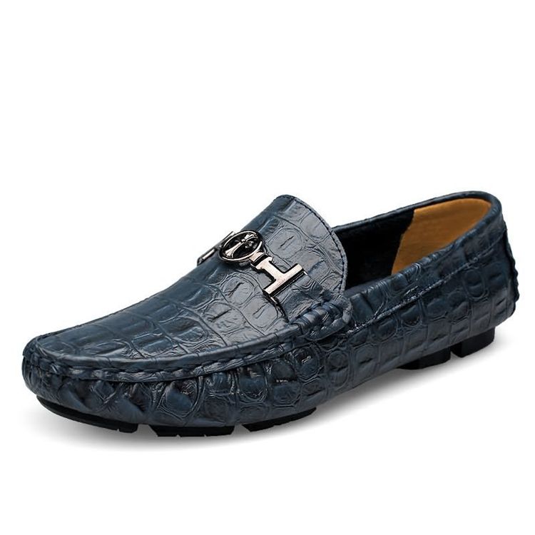 Mocassins De Lantejoula Redondo Toe Masculino