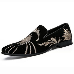 Mocassins Masculinos De Bordado Deslizante