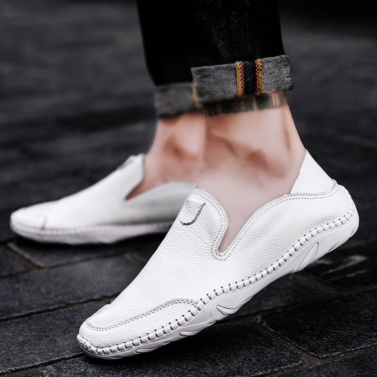 Mocassins De Pu Slip-on Round Toe Masculino Confortáveis
