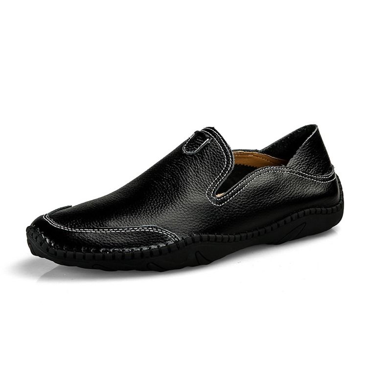 Mocassins De Pu Slip-on Round Toe Masculino Confortáveis