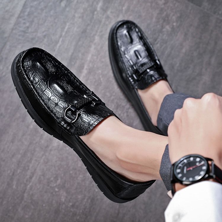 Pu Slip-on Low-cut Upper Calçado Casual Masculino