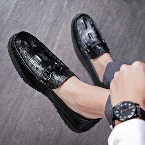 Pu Slip-on Low-cut Upper Calçado Casual Masculino
