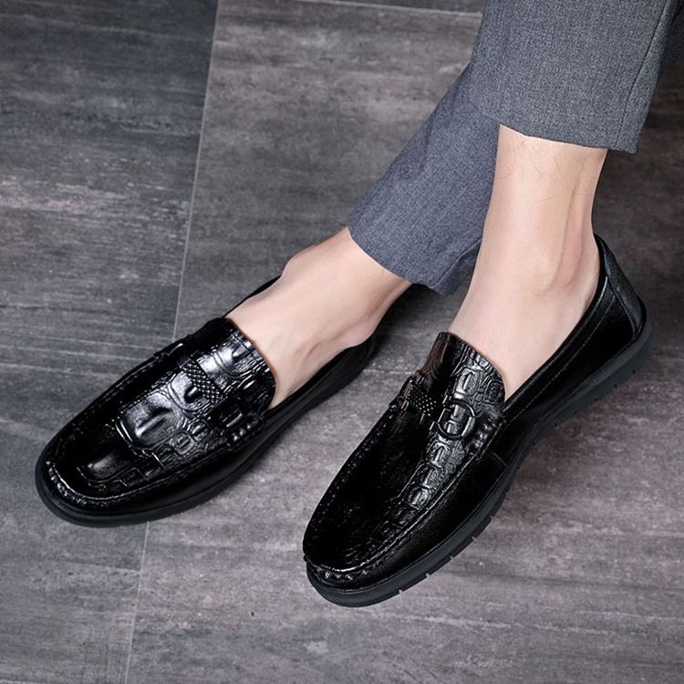 Pu Slip-on Low-cut Upper Calçado Casual Masculino