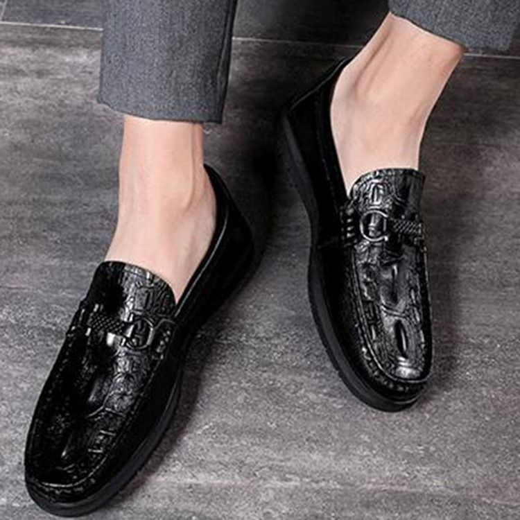 Pu Slip-on Low-cut Upper Calçado Casual Masculino