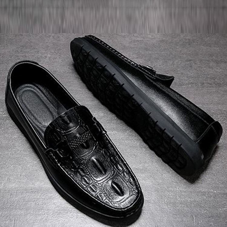 Pu Slip-on Low-cut Upper Calçado Casual Masculino