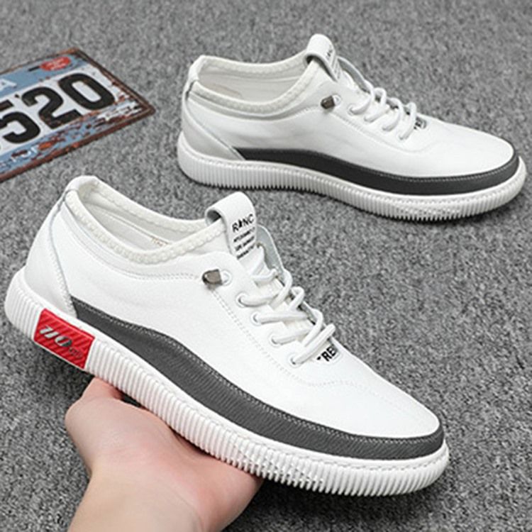 Pu Slip-on Round Toe Calçados Esportivos Masculinos