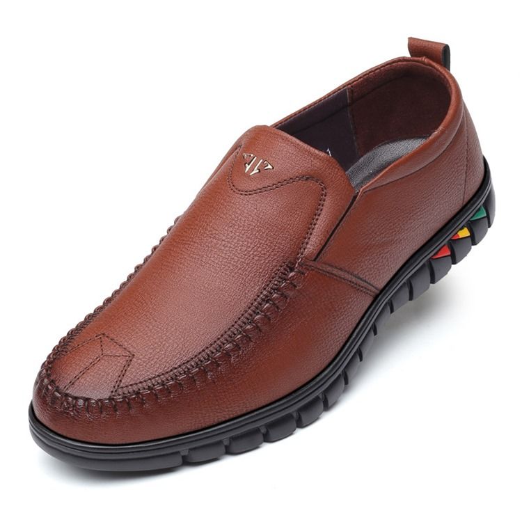 Pu Slip-on Round Toe Calçados Masculinos Confortáveis