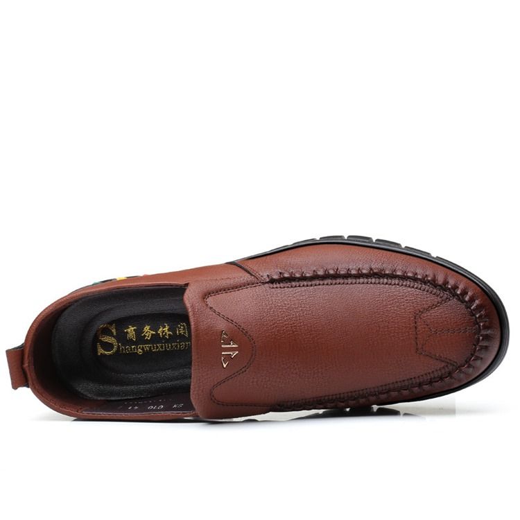 Pu Slip-on Round Toe Calçados Masculinos Confortáveis