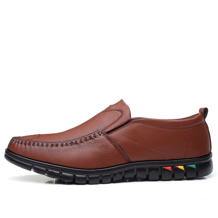 Pu Slip-on Round Toe Calçados Masculinos Confortáveis