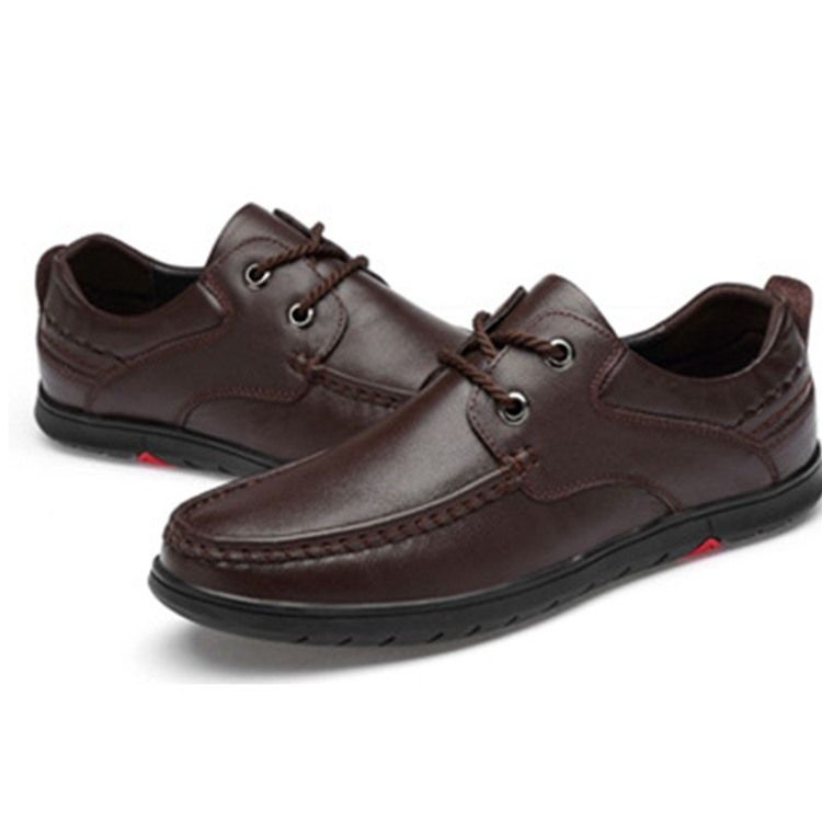 Sapatos Confortáveis Masculinos Com Renda Simples Redonda