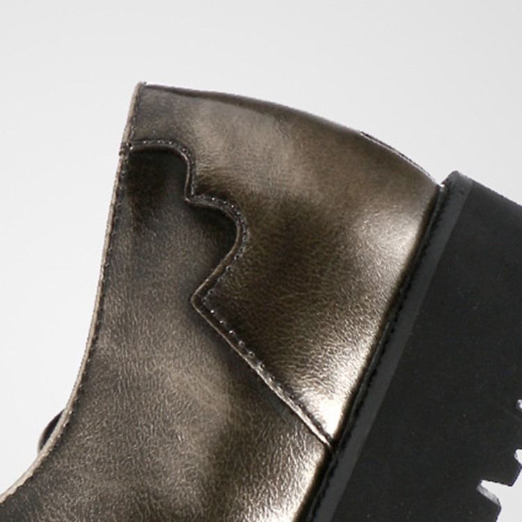 Sapatos Masculinos Com Biqueira Redonda Lisa De Renda