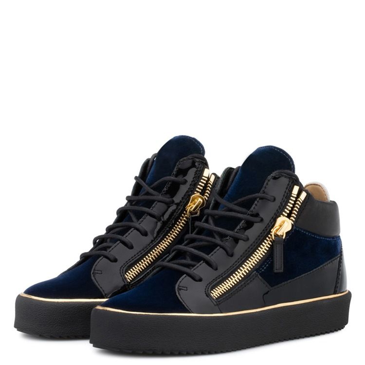Sapatos Masculinos Com Zíper De Corte Alto Com Cordões