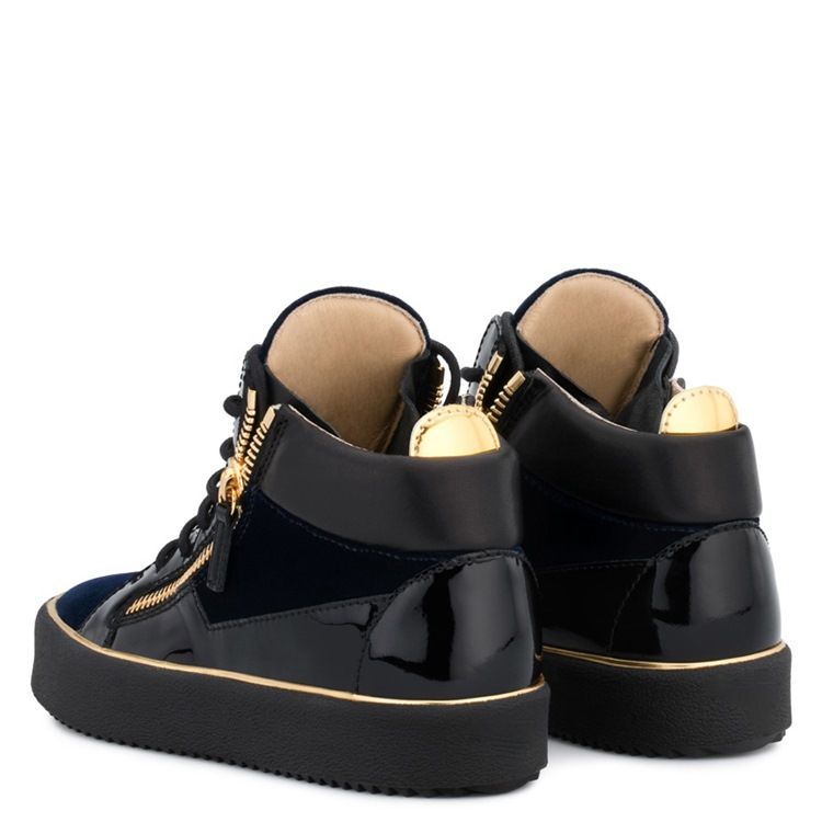 Sapatos Masculinos Com Zíper De Corte Alto Com Cordões