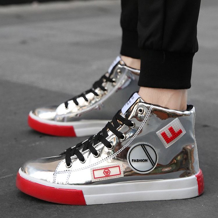 Sapatos De Skate Masculinos Com Cordões De Cordão