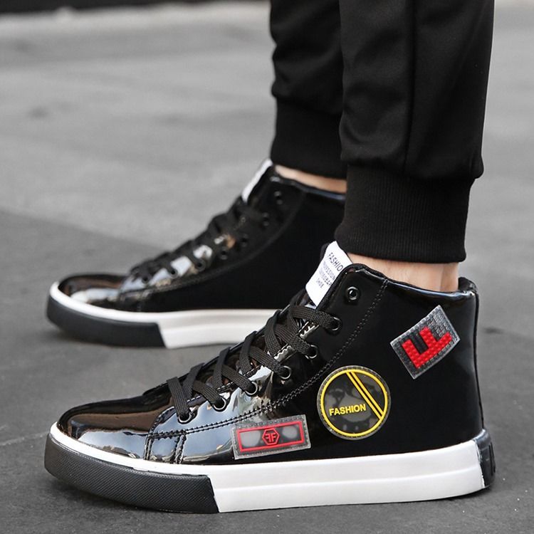 Sapatos De Skate Masculinos Com Cordões De Cordão