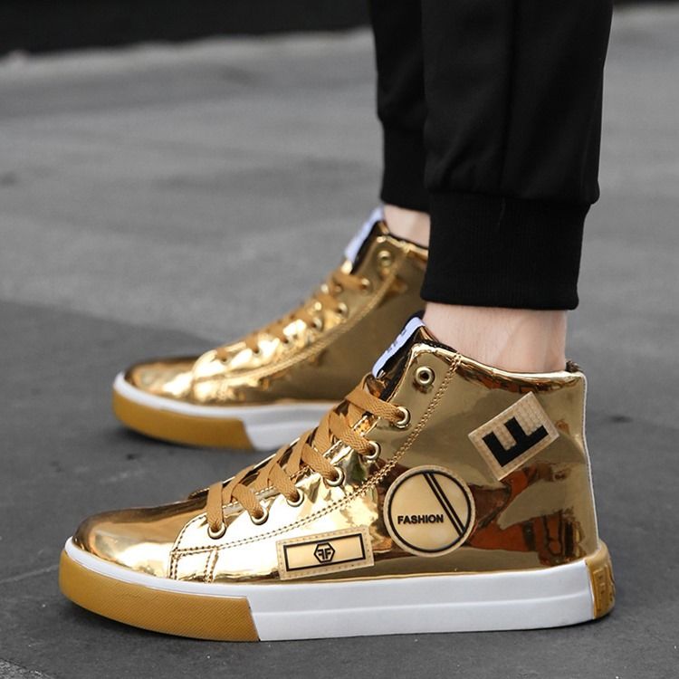 Sapatos De Skate Masculinos Com Cordões De Cordão
