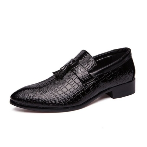 Sapatos Sociais De Bico Fino Com Padrão De Crocodilo