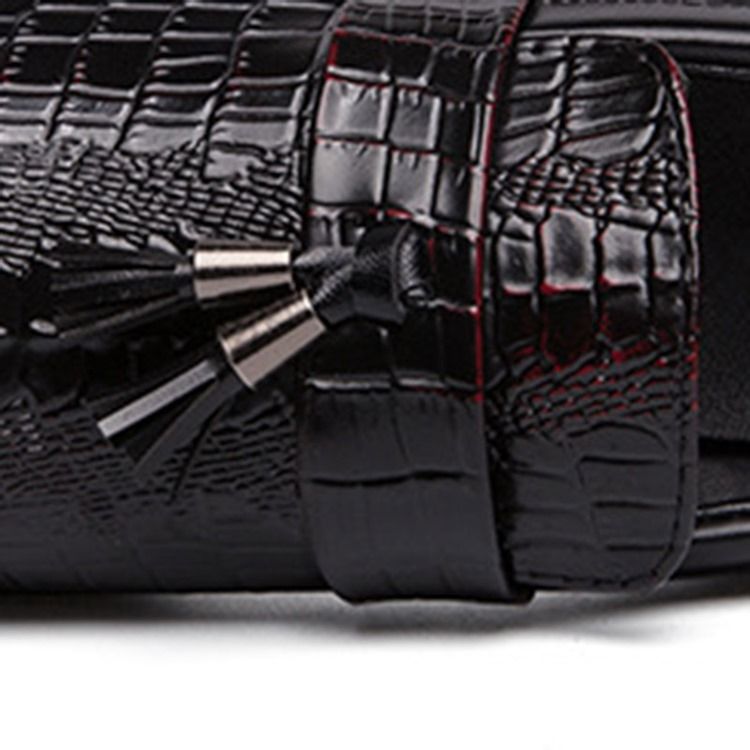 Sapatos Sociais De Bico Fino Com Padrão De Crocodilo