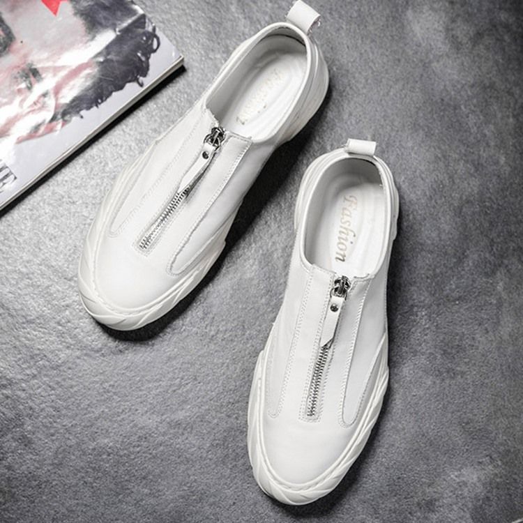 Sapatos Sociais Masculinos Com Zíper Simples Com Zíper Redondo