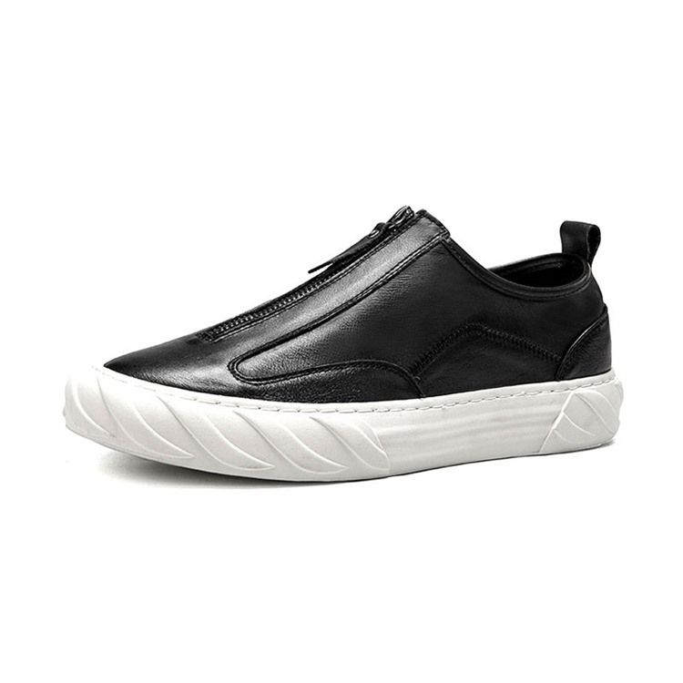 Sapatos Sociais Masculinos Com Zíper Simples Com Zíper Redondo