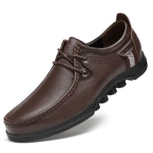 Sapatos De Trabalho Masculinos Com Bico Redondo Liso E Decotado Superior