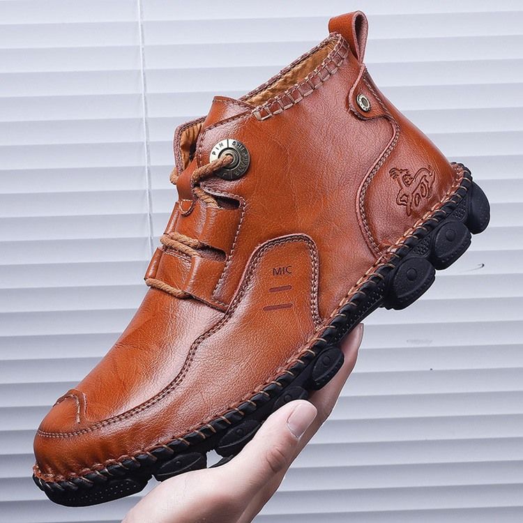 Sapatos De Trabalho Masculinos Com Cordões De Plumagem