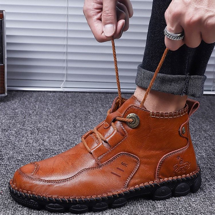 Sapatos De Trabalho Masculinos Com Cordões De Plumagem