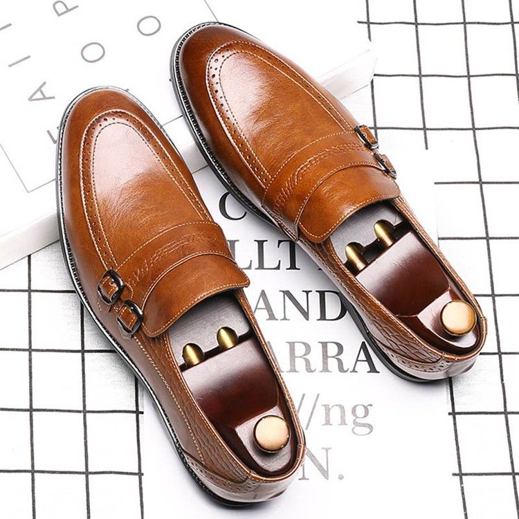 Sapatos De Trabalho Masculinos Lisos E Decotados