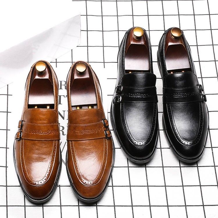 Sapatos De Trabalho Masculinos Lisos E Decotados