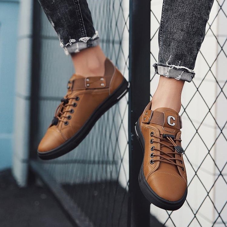 Tênis Elástico Liso Masculino Para Skate