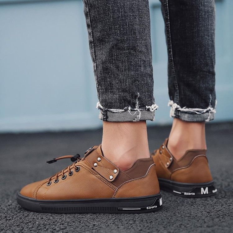 Tênis Elástico Liso Masculino Para Skate