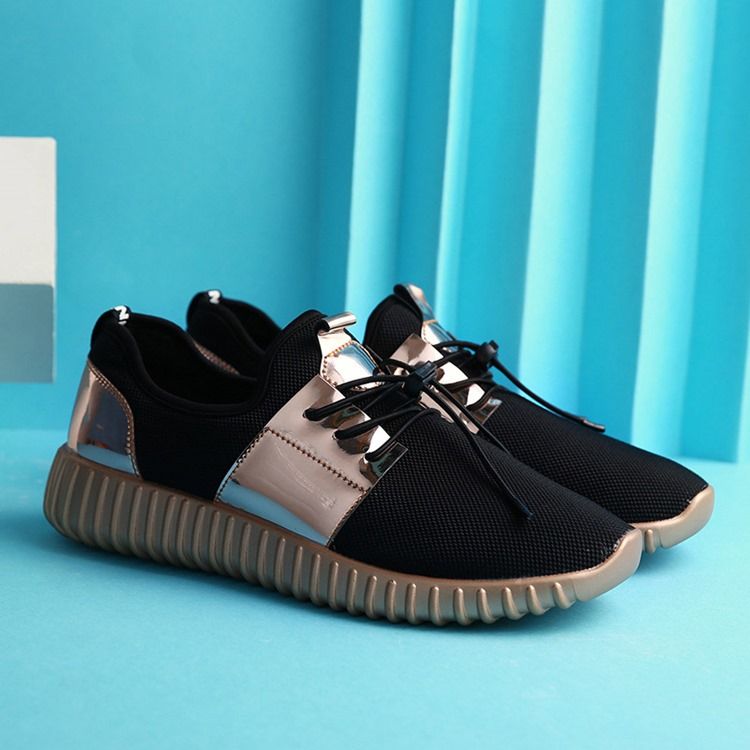 Tênis De Pu Com Decote Alto Com Plataforma De Amarrar Masculino
