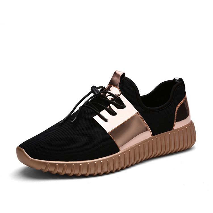 Tênis De Pu Com Decote Alto Com Plataforma De Amarrar Masculino