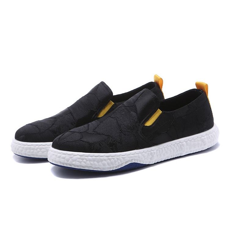 Tênis De Skate Masculino Com Bloco De Cor Deslizante Pu Redondo