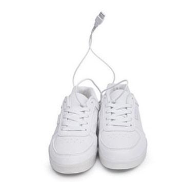 Toe Redondo Salto Plano Atar Sapatos Masculinos Led