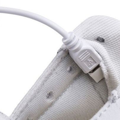 Toe Redondo Salto Plano Atar Sapatos Masculinos Led