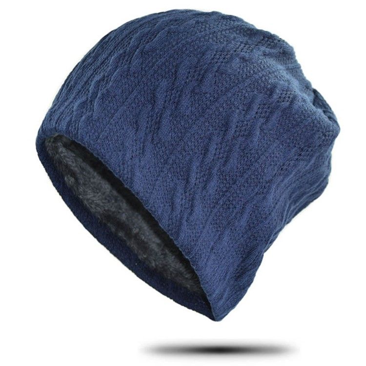 Boné Casual Masculino De Malha De Lã Para Inverno