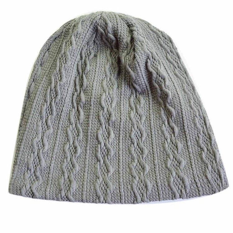 Boné Casual Masculino De Malha De Lã Para Inverno