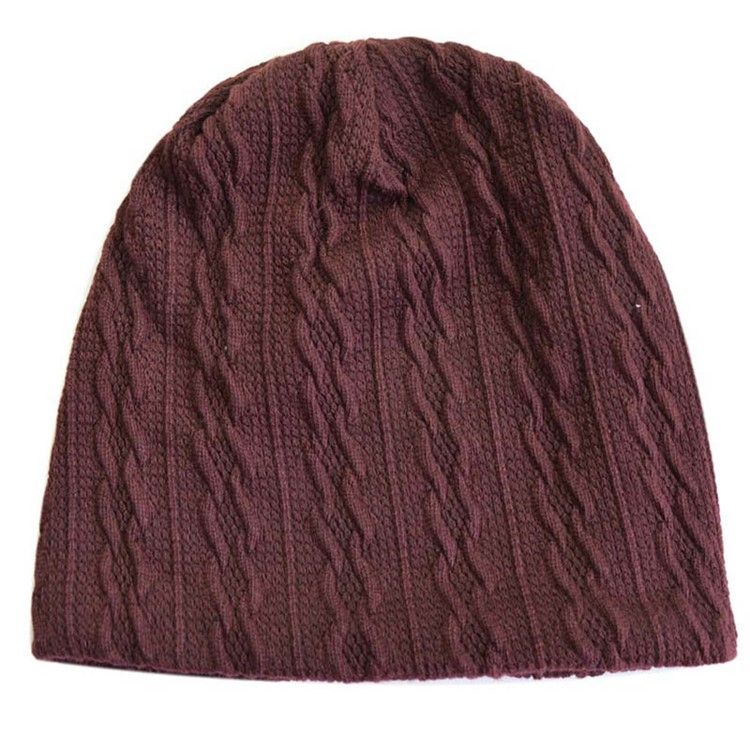Boné Casual Masculino De Malha De Lã Para Inverno