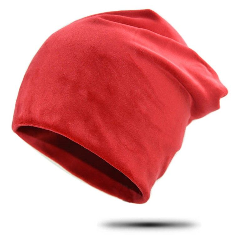 Boné Casual Masculino De Veludo Liso Para O Inverno