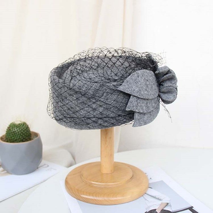 Bonés Fedora Simples De Malha Doce Feminina
