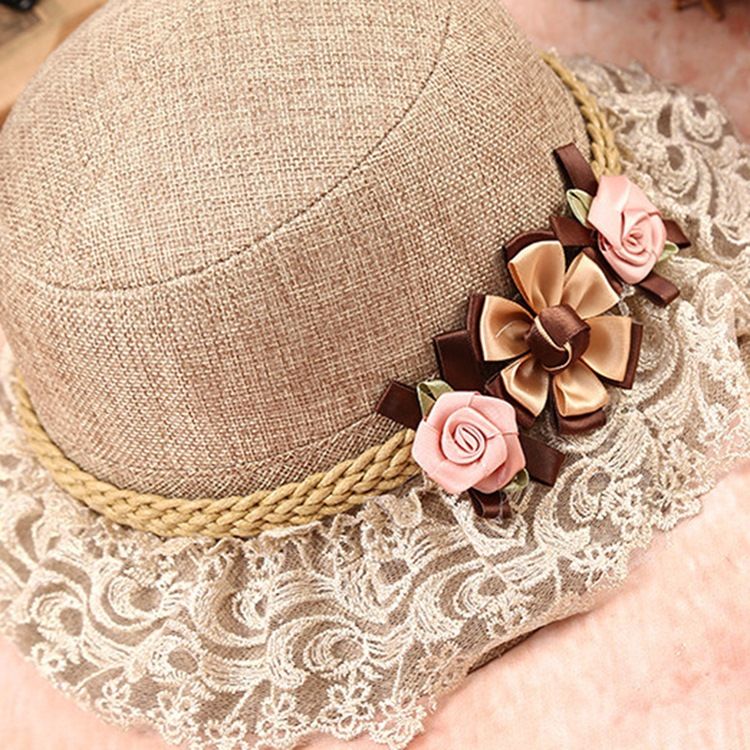 Chapéu De Balde De Flores Para Mulheres