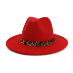 Chapéu Fedora Feminino Com Estampa Leopardo De Inverno