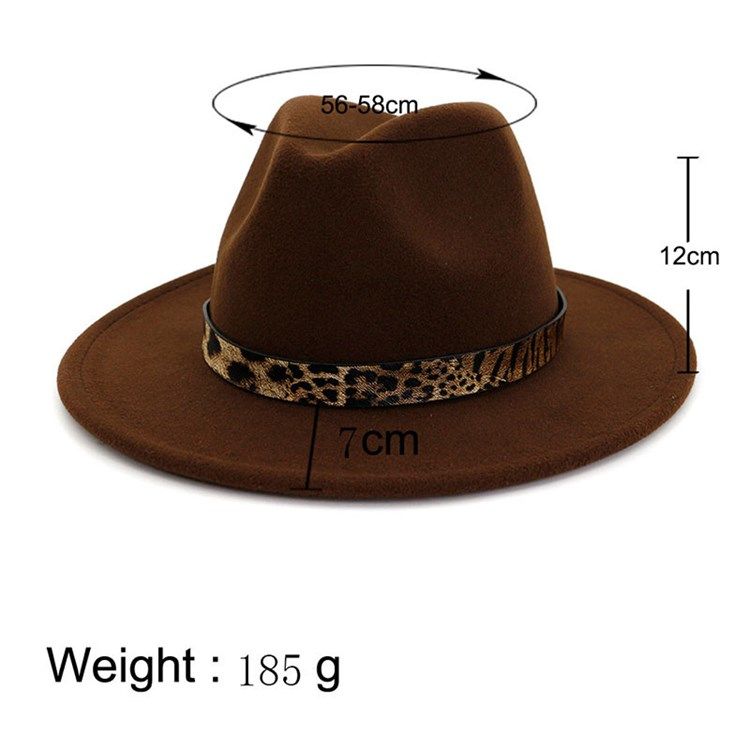 Chapéu Fedora Feminino Com Estampa Leopardo De Inverno
