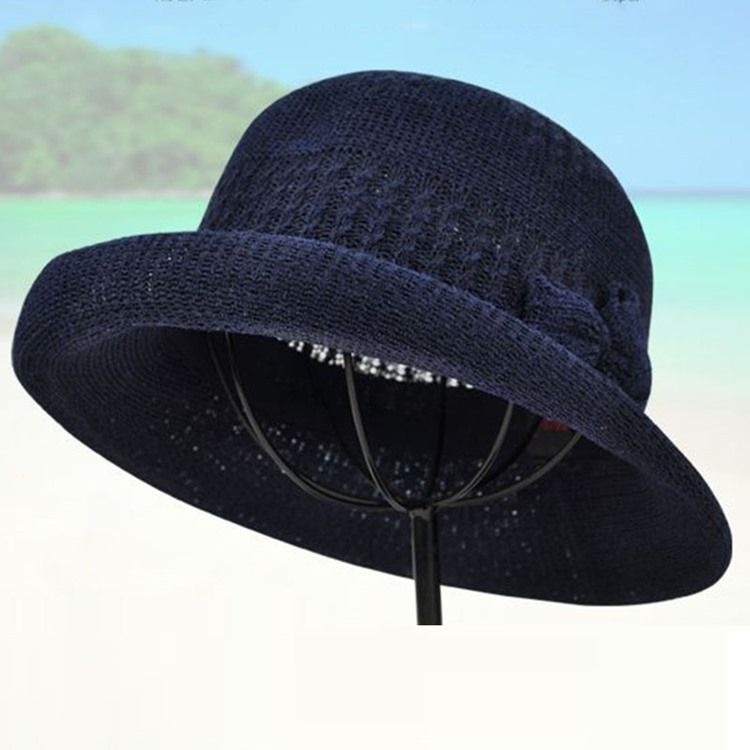 Chapéu Feminino De Algodão Doce Verão Liso
