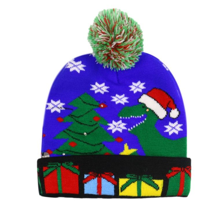 Chapéu Feminino De Malha De Desenho Animado Europeu De Natal