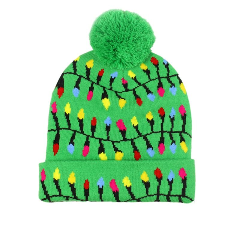 Chapéu Feminino De Malha De Desenho Animado Europeu De Natal
